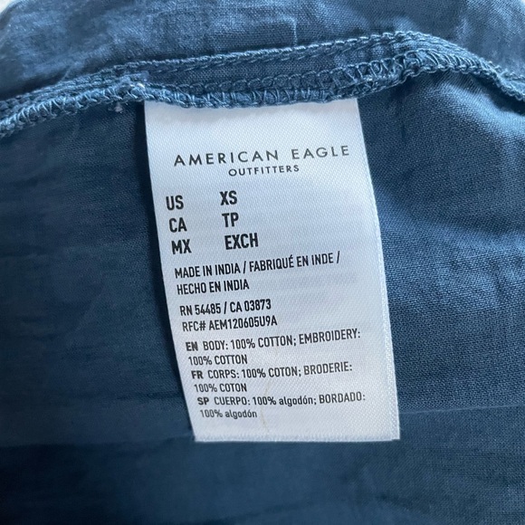 American Eagle Puff Sleeve Babydoll Cotton Dress - Picture 7 of 7